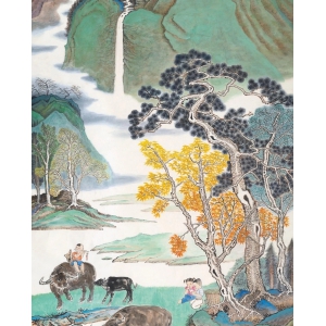 張繼山：溪山放牧圖